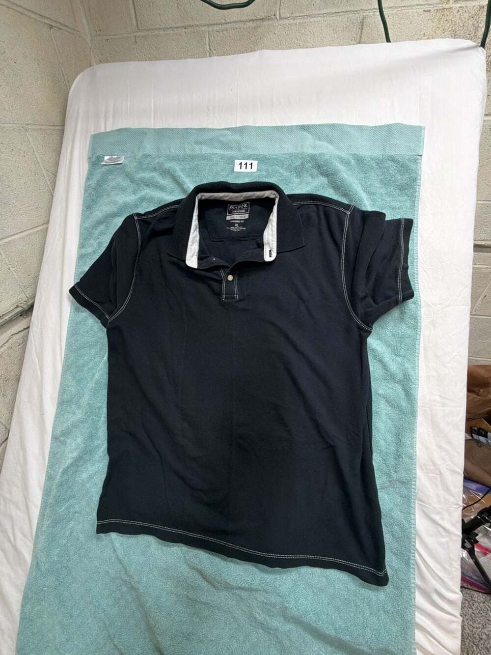 Jos. A. Bank Traveler Travel Tech Tailored Fit Black Polo Shirt XL